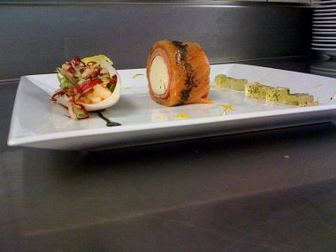 1.Roulade of our own marinaded Gravlax....