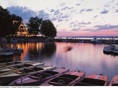 Bregenz harbour and its gondolas